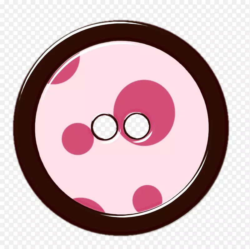 卡通粉红m动物字体-可爱的按钮