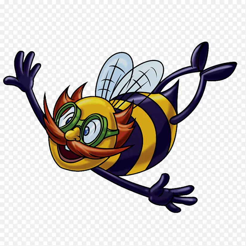 蜜蜂蝴蝶昆虫剪贴画-蜜蜂