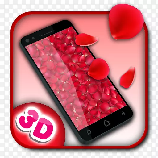 特色手机花瓣手机智能手机玫瑰花3D壁纸