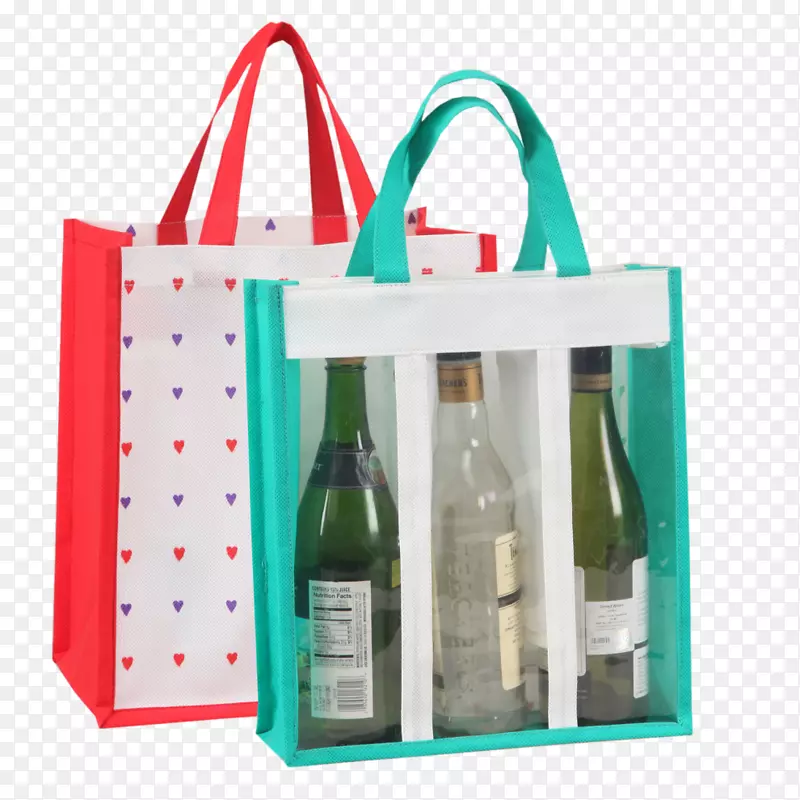 葡萄酒塑料瓶手提袋-葡萄酒