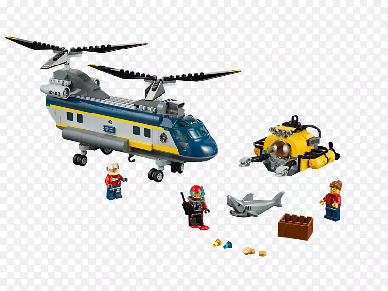 乐高60093深海直升机乐高城玩具哈姆雷-玩具