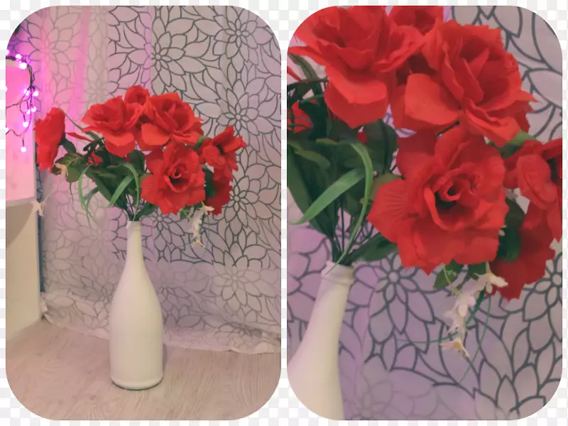 花园玫瑰花卉设计切花花瓶