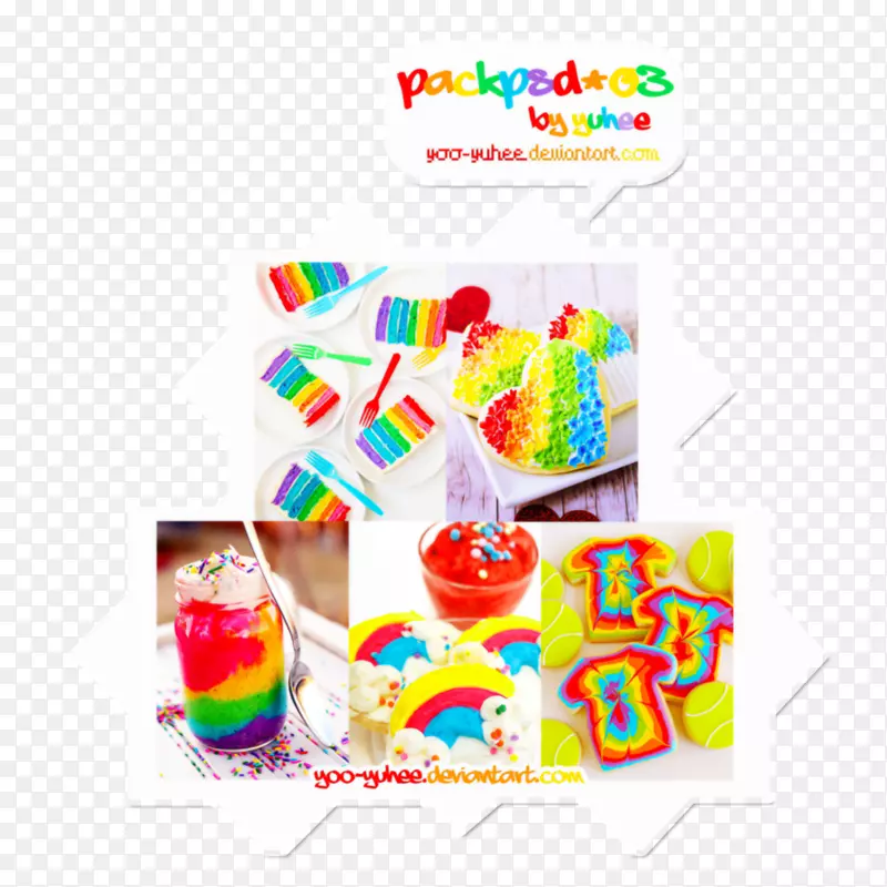 艺术艺术家玩具剪贴画-彩虹PSD