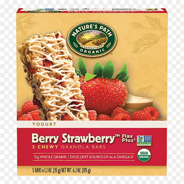 草莓有机食品自然路径麦片早餐麦片-草莓