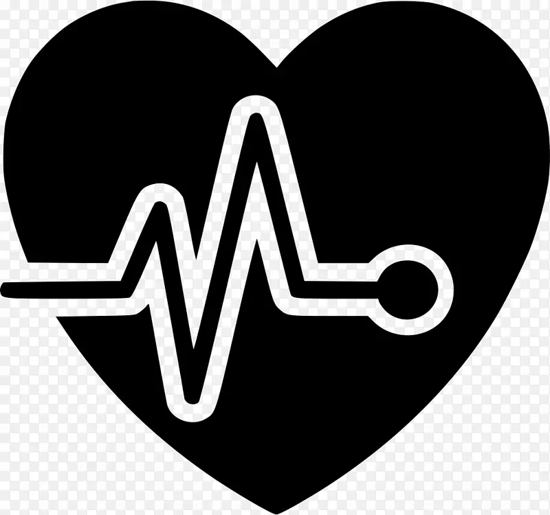 脉搏心率心电图计算机图标.心脏