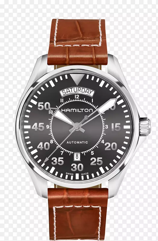 汉密尔顿卡其航空飞行员汉密尔顿手表公司自动手表表带手表