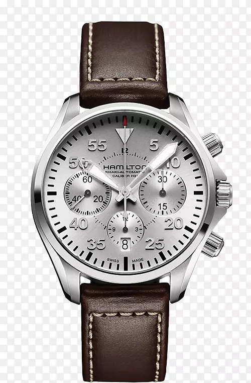 汉密尔顿手表公司计时表汉密尔顿卡其航空飞行员自动手表表带表