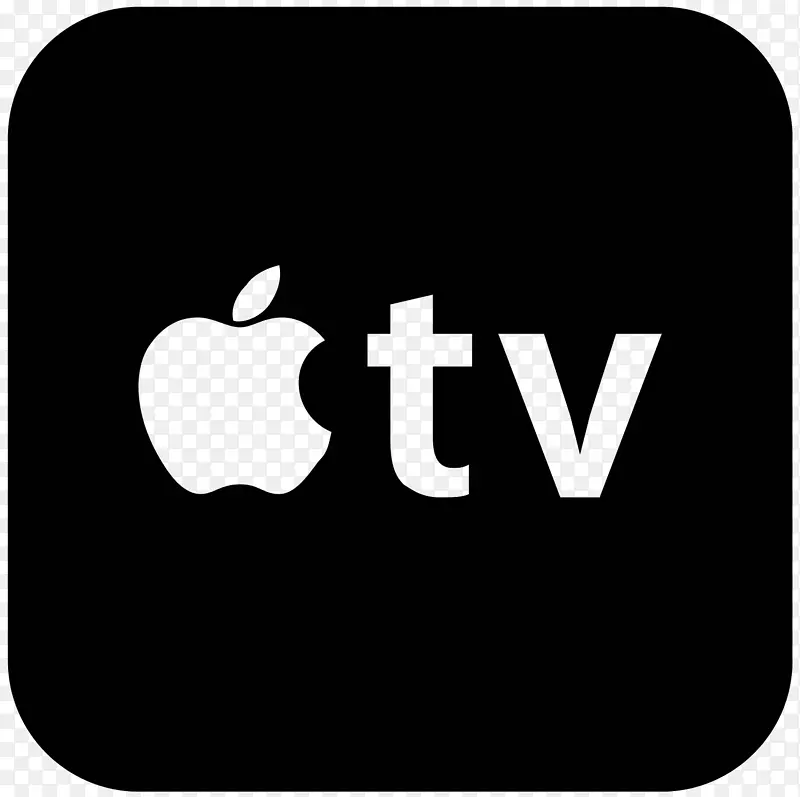 苹果电视电脑图标iTunes远程电视-苹果标志白色