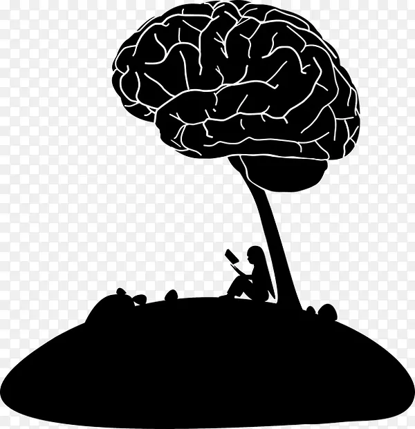 人脑树木剪贴画-大脑