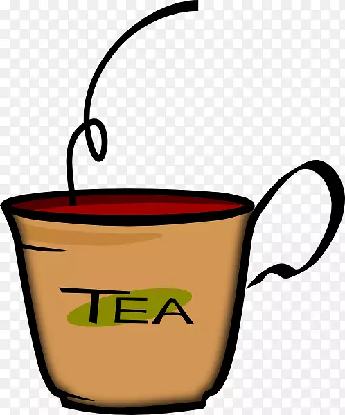 绿茶伯爵灰色茶杯剪贴画卡通绿茶