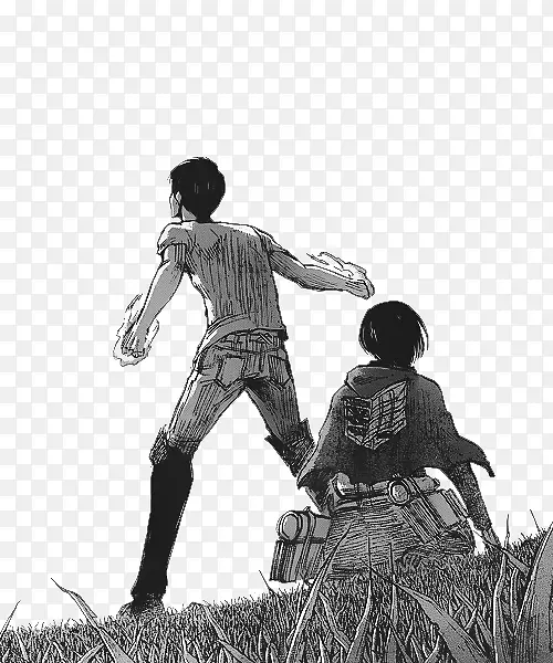 Eren Yeager Mikasa Ackerman Armin arlert Levi攻击泰坦-攻击泰坦自由之翼
