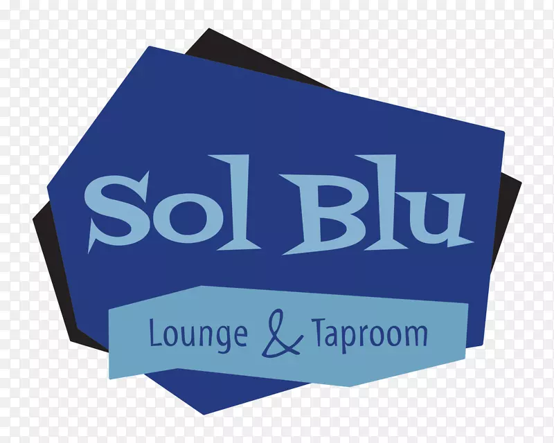 啤酒solblu酒廊和直角酒吧鸡尾酒标识-啤酒