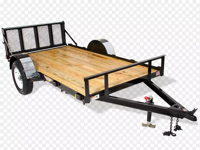 通用拖车制造公司平板车出租中心轴-木材边框