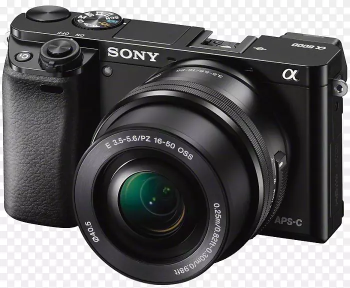 索尼α6000无镜可换镜头相机套件镜头索尼e pz 16-50 mm f/3.5-5.6