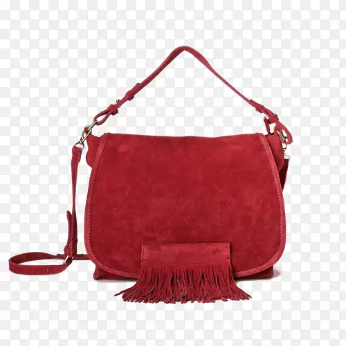 流浪汉袋皮革红色手提包