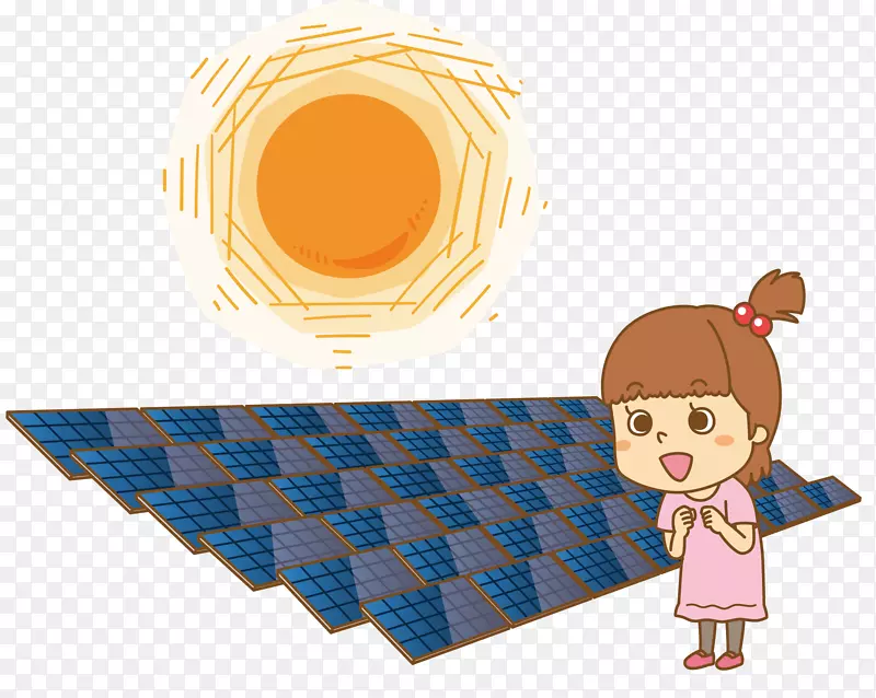 光电池太阳光地球智人人类行为-儿童品牌