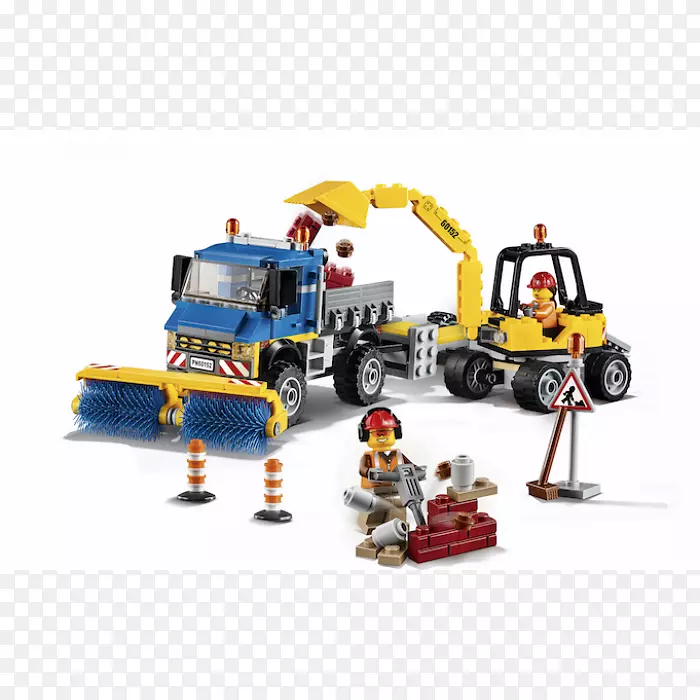 乐高城乐高60152城市清扫车和挖掘机玩具乐高建筑-玩具