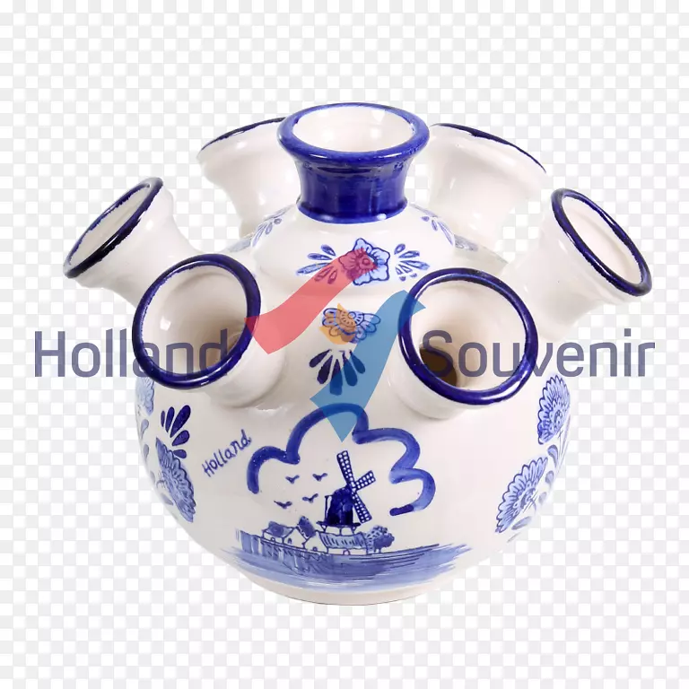 陶瓷茶壶蓝白色陶器钴蓝壶