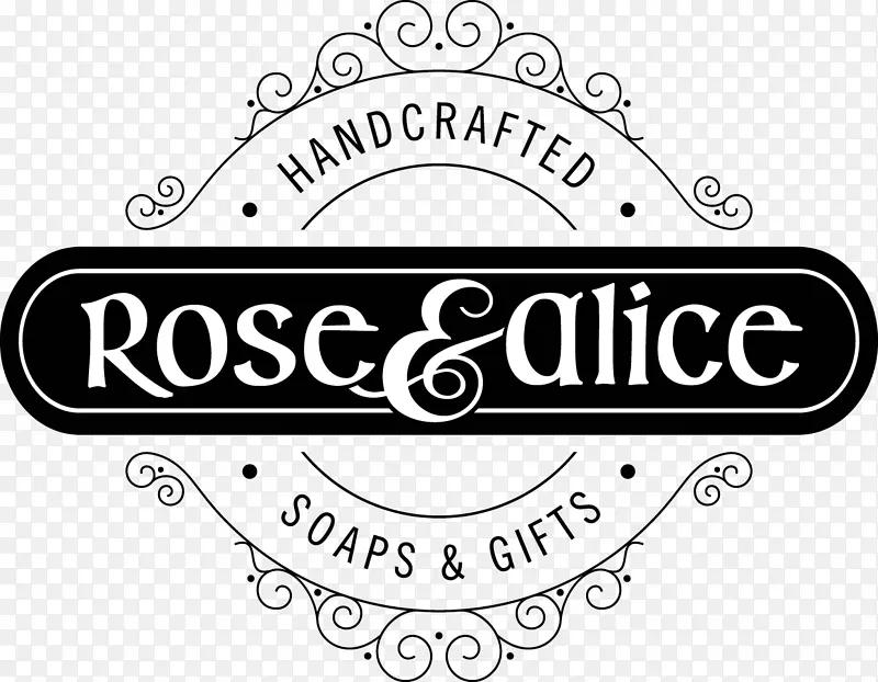 玫瑰和爱丽丝手工制作的肥皂剧和礼物肥皂剧标志
