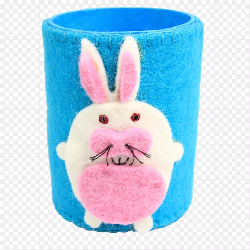 复活节兔子毛绒玩具&可爱的玩具绿松石-复活节