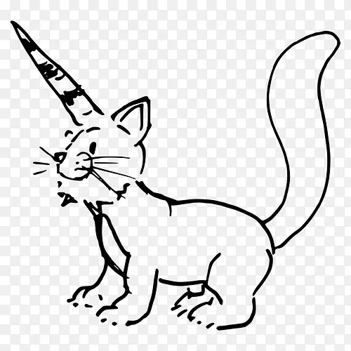 猫黑白猫画夹艺术-小猫