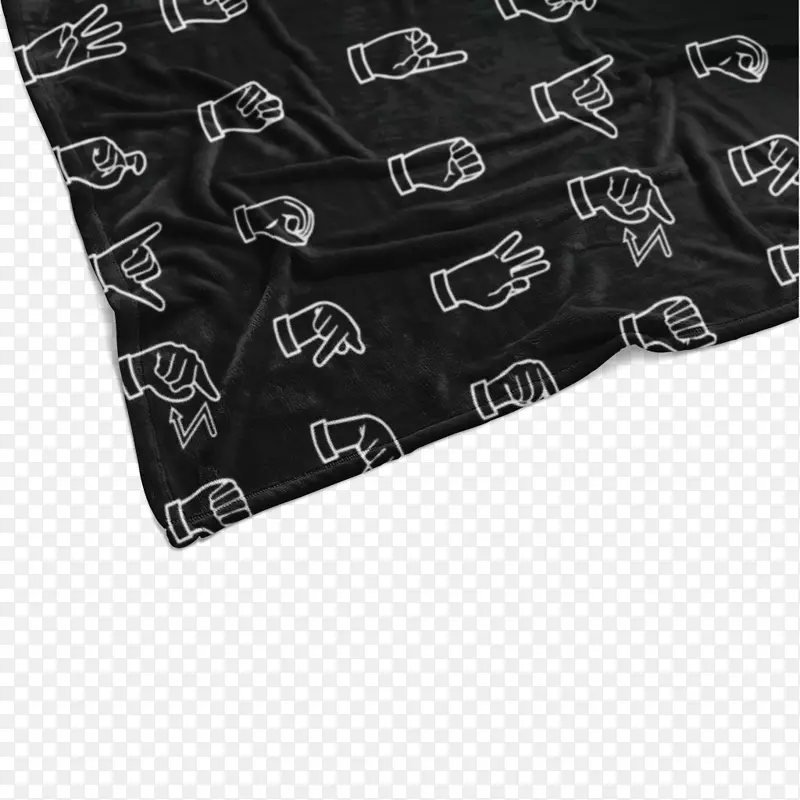 品牌黑色m字型-扔毛毯