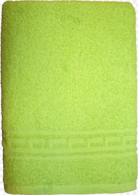 绿色材料亚麻布长方形毛巾