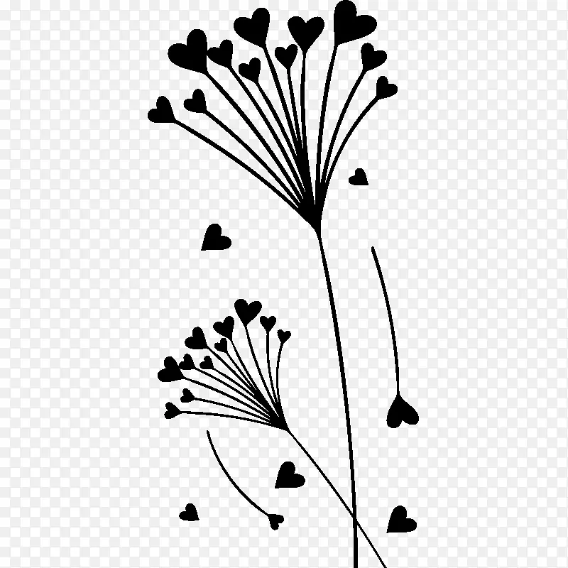 枝叶、植物茎、花设计、花瓣-柔毛