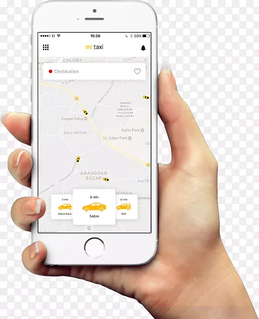 iphone 6加上模拟iPhone5s-出租车应用程序