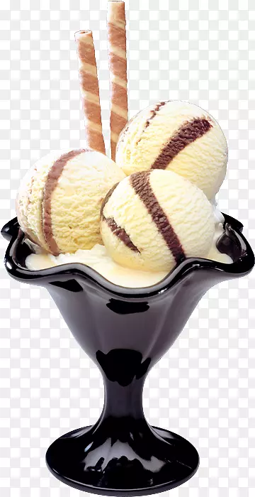 冰淇淋锥奶昔香草冰淇淋-冰管