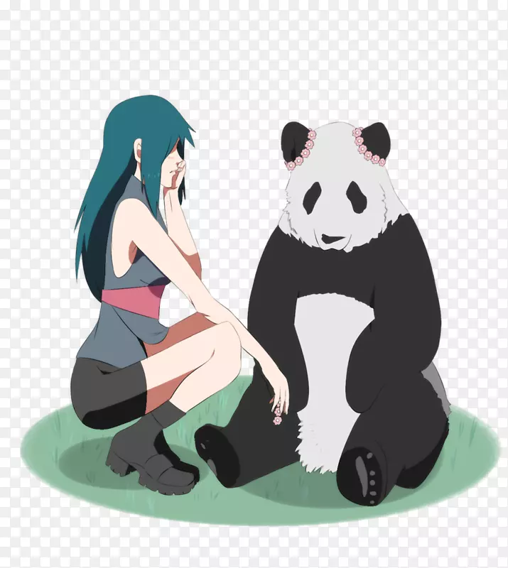 大熊猫卡通-欢迎熊猫