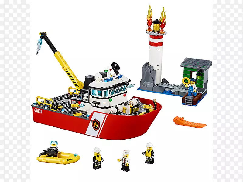 亚马逊网站乐高60109城市消防船乐高城消防船-玩具