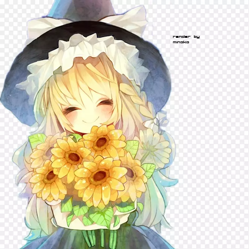 Touhou项目Marisa Kirisame youmukonpaku Transvaal dasia花-yoongi渲染