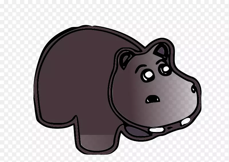 河马熊电脑图标剪辑艺术熊