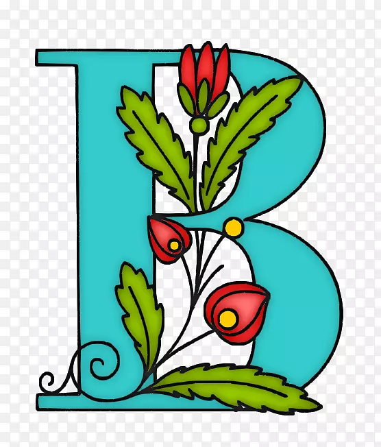 字母表字母花设计ch字体-b