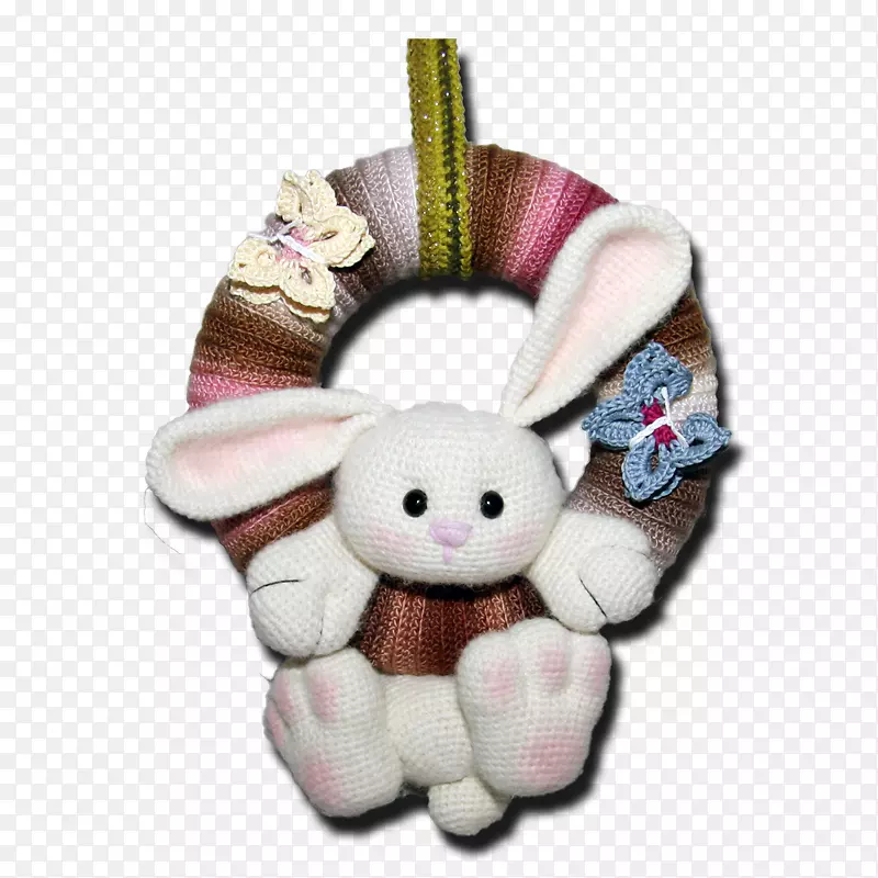 钩针动物-兔变形器图案-兔