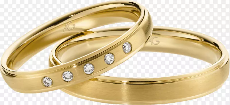 结婚戒指，凝胶，金，钻石-结婚戒指