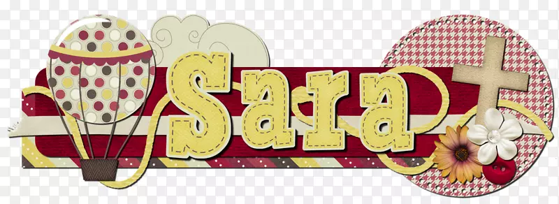 品牌粉红色m字体-sara名称