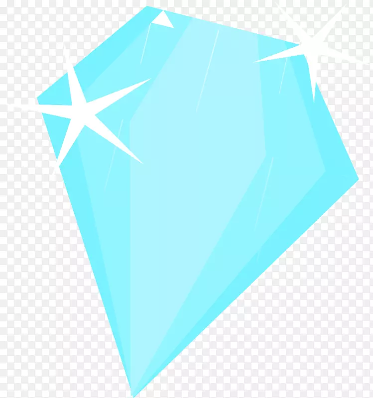 蓝色钻石剪贴画-钻石