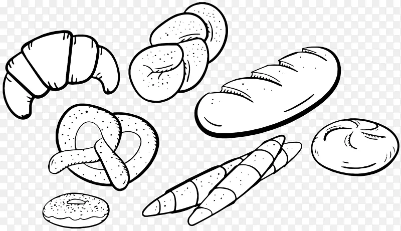 甜甜圈里德尔线艺术素描-恰巴塔汉堡