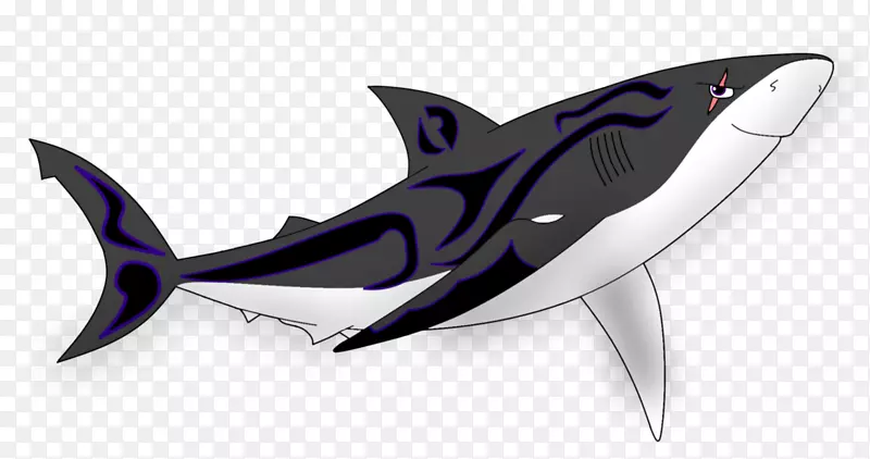 大白鲨艺术画-鲨鱼