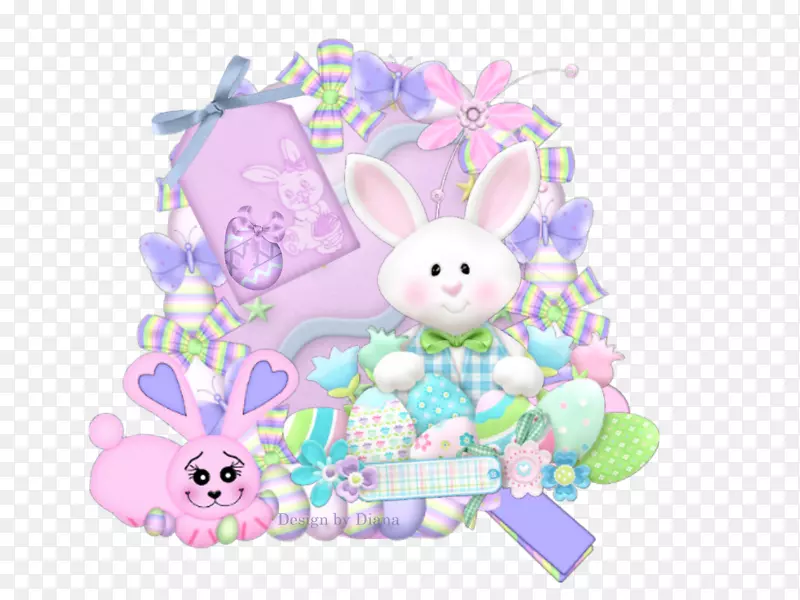复活节兔子桌面壁纸卡通-复活节