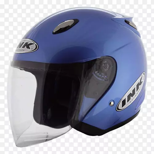 摩托车头盔面罩蓝色摩托车头盔