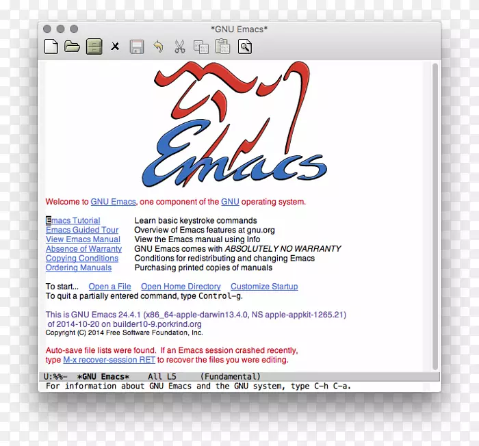 GNUemacs手动文本编辑器安装-窗口