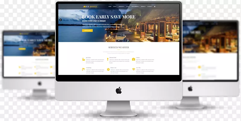 回应网页设计网页模版系统Joomla酒店-酒店