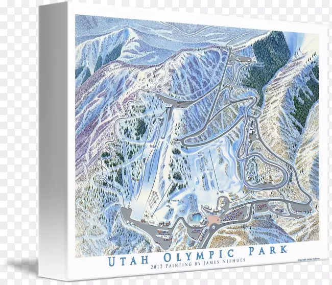 犹他州奥林匹克公园版画画廊包帆布艺术-抽象奥林匹克