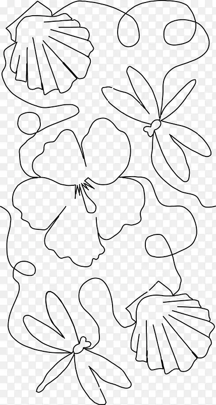花瓣叶花卉设计植物茎线艺术-封边机