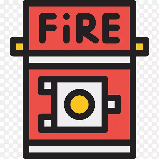 火灾计算机图标火灾报警系统消防设备图标