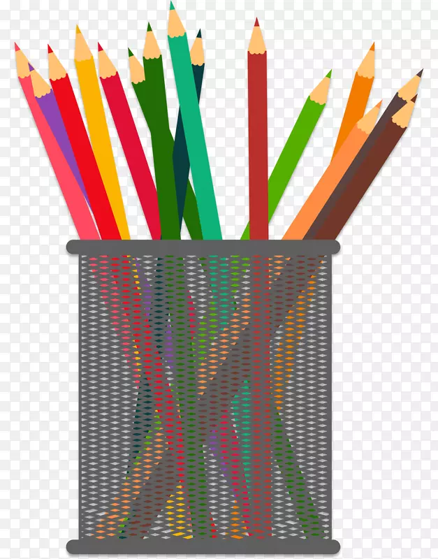 钢笔和铅笔盒，钢笔，绘图夹，艺术.铅笔