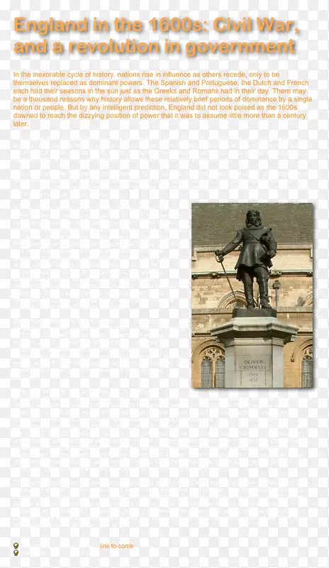 威斯敏斯特纪念碑品牌设计奥利弗·克伦威尔雕像